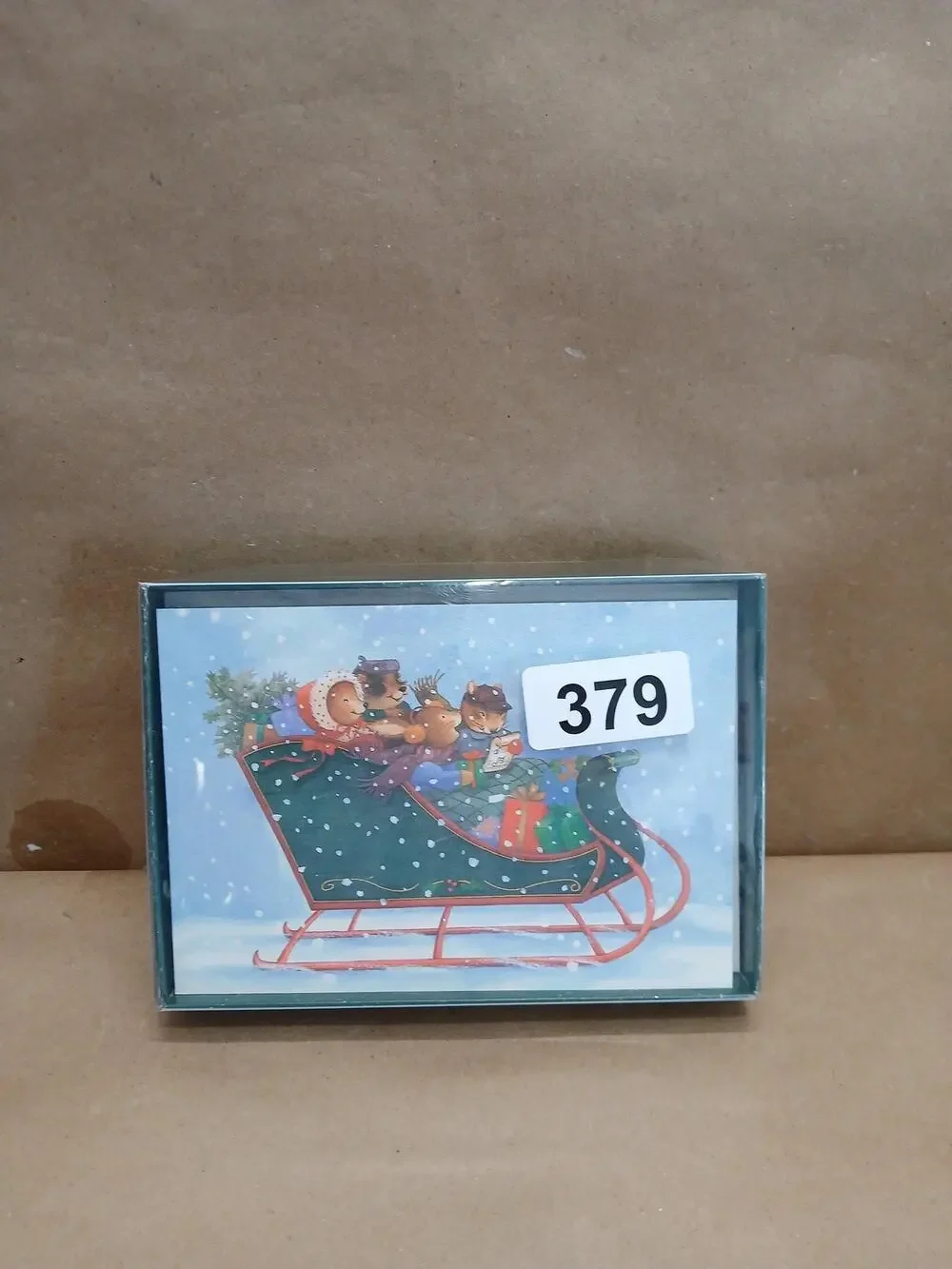 Vintage Hallmark Christmas Cards Boxed Set Animals Sleigh Snow Holiday USA #379